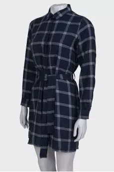 Plaid shirt dress