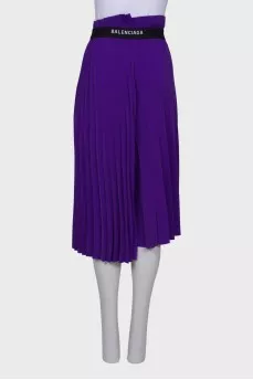 Pleated midi skirt