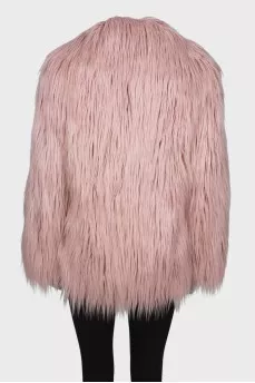 Pink cropped coat