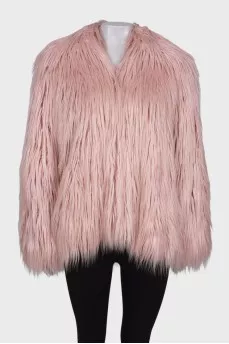 Pink cropped coat