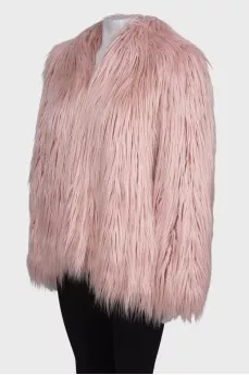 Pink cropped coat