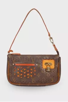 Винтажная сумка Pochette Accessoires Perforated Monogram Canvas