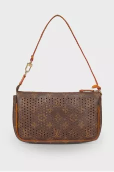 Винтажная сумка Pochette Accessoires Perforated Monogram Canvas