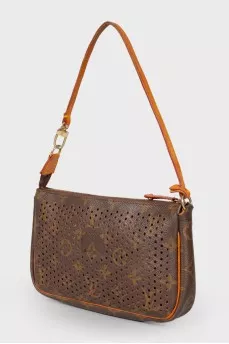 Винтажная сумка Pochette Accessoires Perforated Monogram Canvas