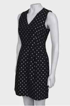 V-neck silk dress
