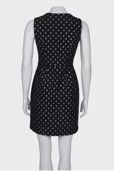 V-neck silk dress