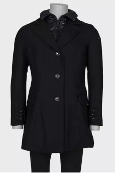 Straight-cut combo coat
