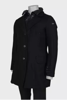 Straight-cut combo coat