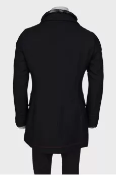 Straight-cut combo coat