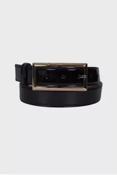 Patent leather belt