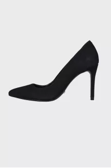 Black suede shoes