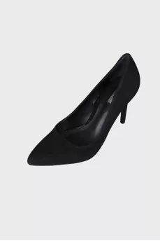 Black suede shoes