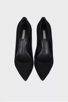 Black suede shoes