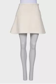 White A-line skirt