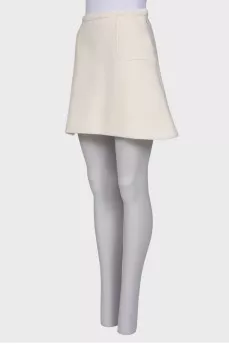 White A-line skirt