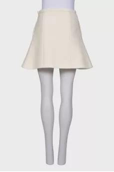 White A-line skirt