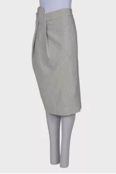 Gray draped skirt