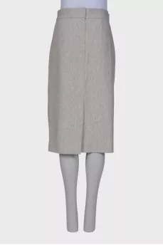 Gray draped skirt