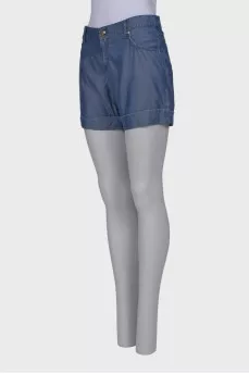 Blue shorts with rhinestones on the back