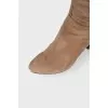 Suede stiletto boots