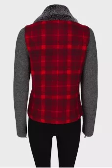Checked wool jacket