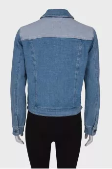 Denim jacket with rhinestones