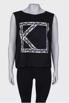 Black top with patch
