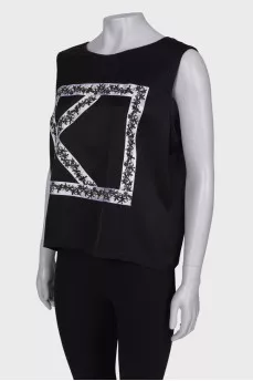 Black top with patch