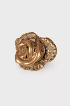 Golden ring in the shape of a rose