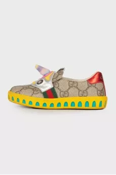 Children's leather slip-ons