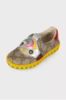 Children's leather slip-ons