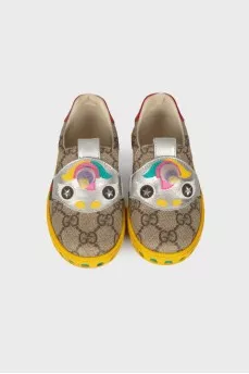 Children's leather slip-ons