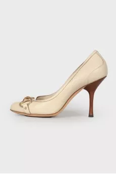 Leather stilettos