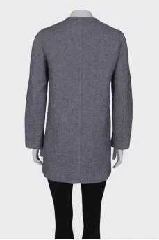 Gray coat straight fit