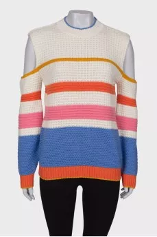 Knitted striped sweater