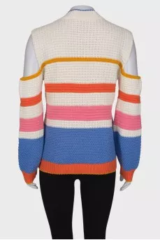 Knitted striped sweater