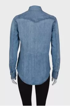 Light blue straight fit shirt