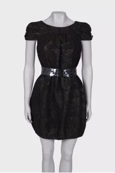 Lantern sleeve dress