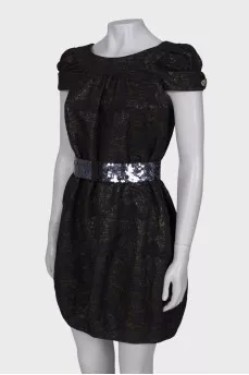 Lantern sleeve dress