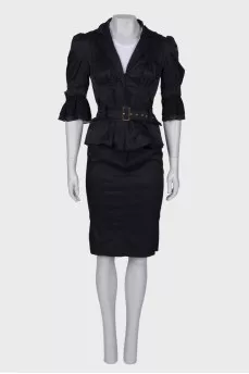 Black suit with frills