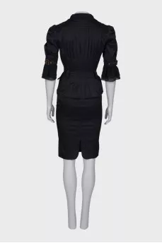 Black suit with frills