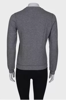 Gray sweatshirt with embroidery