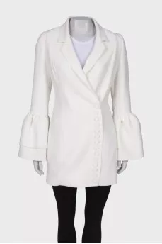 Single-breasted white jacket
