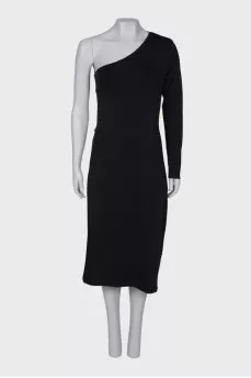 Black open back dress