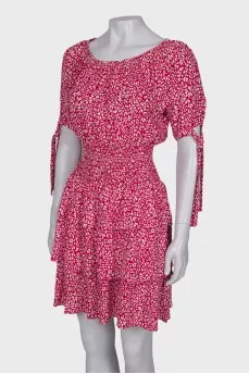 Pink animal print dress