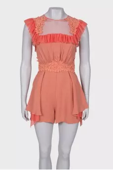 Pink rhombus with lace
