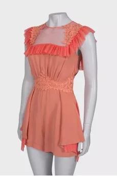 Pink rhombus with lace