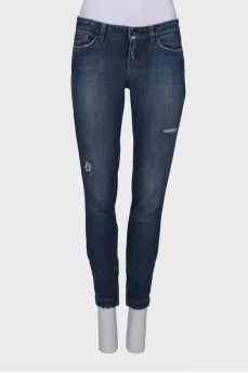 Blue ripped jeans