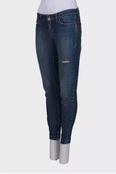 Blue ripped jeans