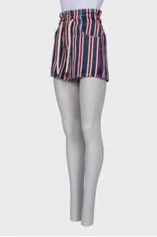 High waisted striped shorts